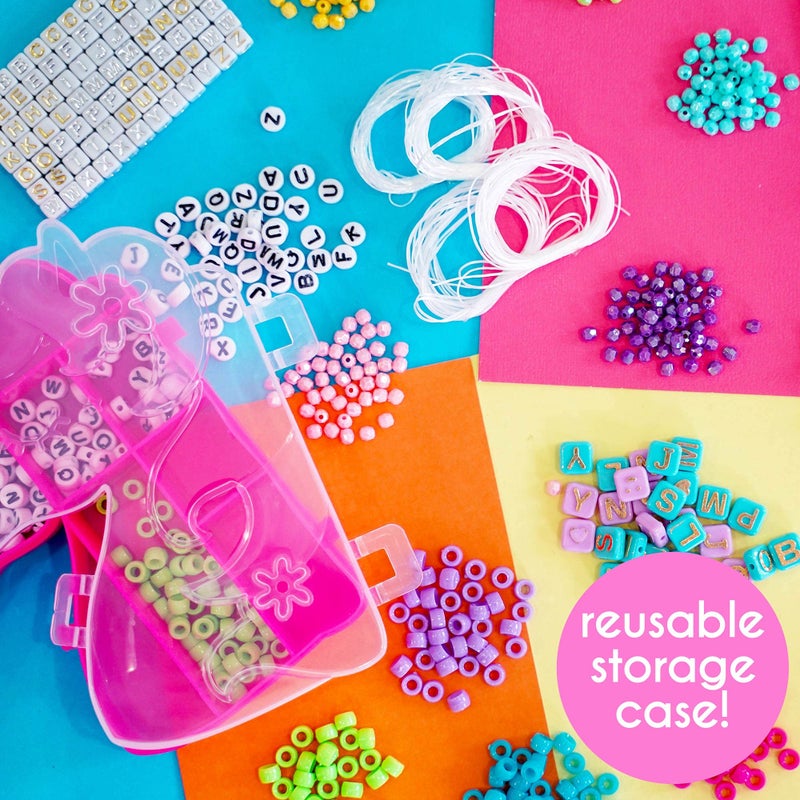 Just My Style DIY Bracelet Making Kit with 2000+ Beads, Storage Case & Instructions - Image 2