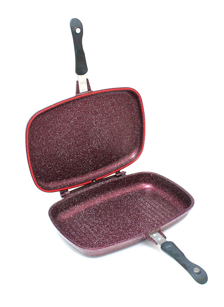 YOKOSAKI Cast-Iron Double Sided Magnetic Lock Grilling pan 36cm  - Image 1