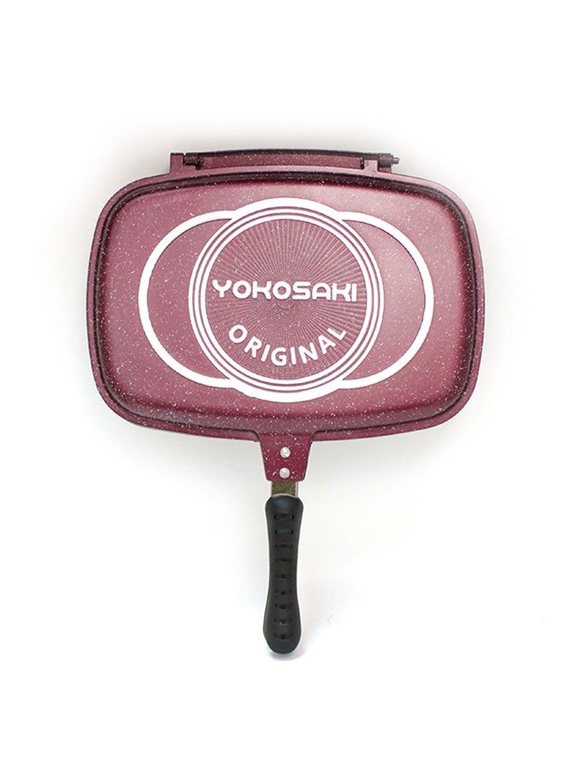 YOKOSAKI Cast-Iron Double Sided Magnetic Lock Grilling pan 36cm  - Image 5