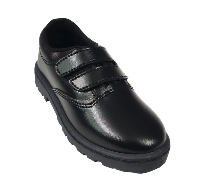 Coolz Unisex Kids Black Formal School Uniform Shoes Deluxe Vel (Black, 3.5 Years) - Image 1