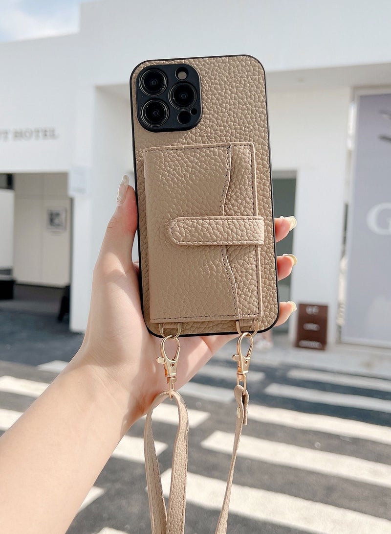 Suteni Back Cover Leather Protective Wallet Mobile Phone Case for iPhone - Image 3