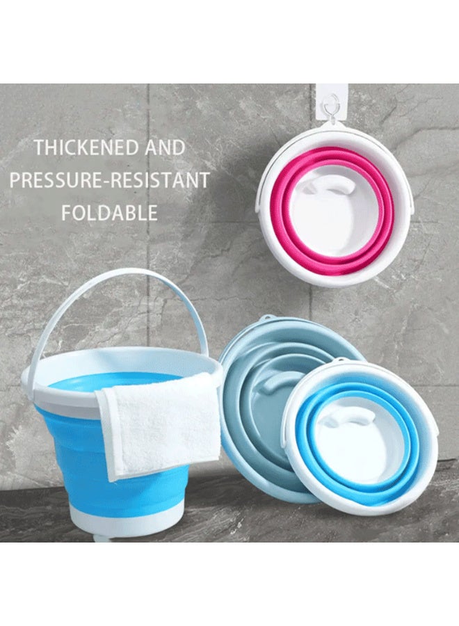 دلو ماء سيليكون قابل للطي (12 لتر) | جردل كبير جداً موفر للمساحة للتخييم والاستخدام المنزلي والغسيل الثقيل | سلة غسيل محمولة ومتعددة الاستخدامات - Image 4