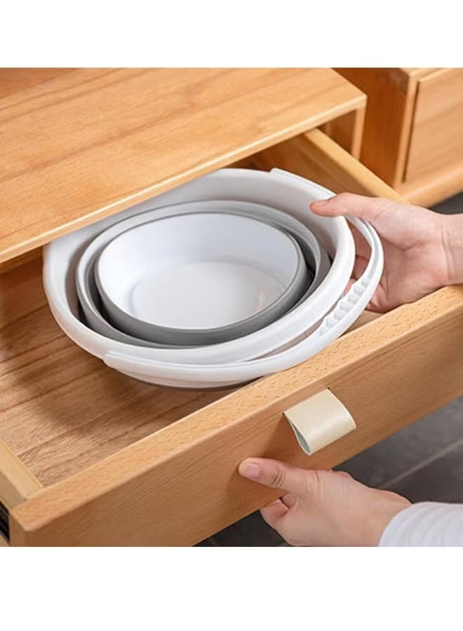 دلو ماء سيليكون قابل للطي (12 لتر) | جردل كبير جداً موفر للمساحة للتخييم والاستخدام المنزلي والغسيل الثقيل | سلة غسيل محمولة ومتعددة الاستخدامات - Image 3