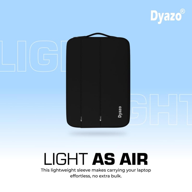 Dyazo Water Resistant Laptop Sleeve | Laptop Case Cover for 15 Inches(38cm),15.6 Inch(39.6cm) Laptops & Notebook (Black) - Image 4