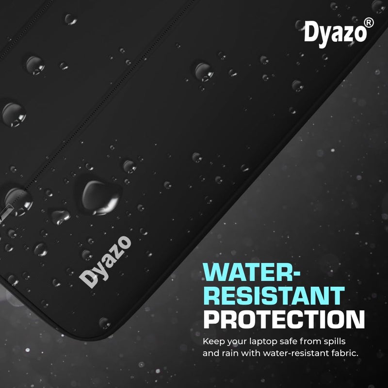 Dyazo Water Resistant Laptop Sleeve | Laptop Case Cover for 15 Inches(38cm),15.6 Inch(39.6cm) Laptops & Notebook (Black) - Image 5