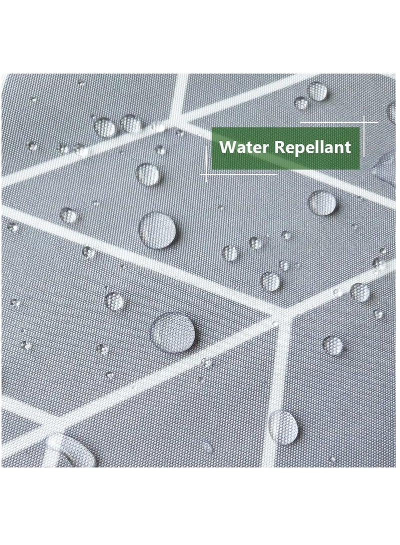 Rubik Shower Curtain, Waterproof Polyester Fabric Durable Mildew Stain Resistant Stylish Geometric Pattern Curtain (Grey, 180 x 200cm) - Image 4