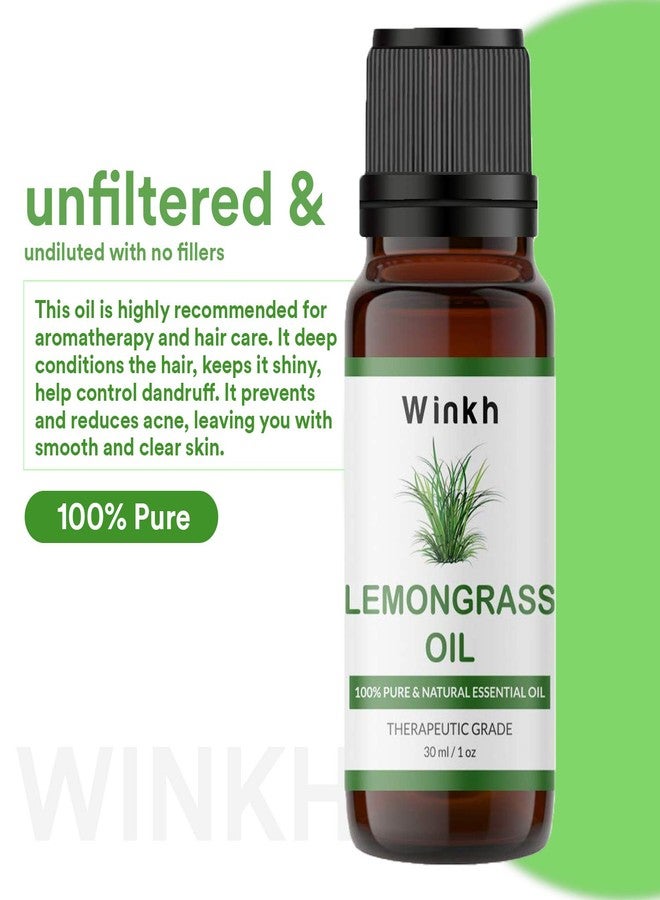 Winkh Pure and Natural Lemongrass Essential Oil - (30 ml) - Image 3
