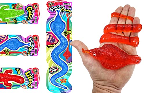 JARU Giant Sticky Lizard Alligator Snake Stretchy Fidget Toy 1 Pack Assorted Fake Rubber Snake for Kids Stress Relief Toy Reptile Party Favors Goodie Bags Stuffers 4301A - Image 1