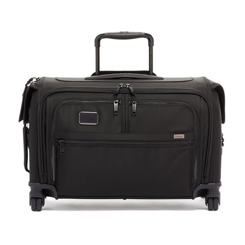 TUMI - Alpha Garment 4 Wheeled Carry-On - Garment Compartment Fits 6 Suits or Dresses - Carry On Luggage for Travel - Black - Image 1