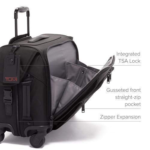 TUMI - Alpha Garment 4 Wheeled Carry-On - Garment Compartment Fits 6 Suits or Dresses - Carry On Luggage for Travel - Black - Image 5