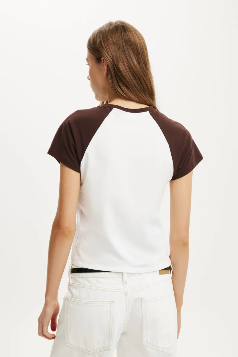 Cotton On  90S Baby Raglan Tee for Women | Best Price UAE