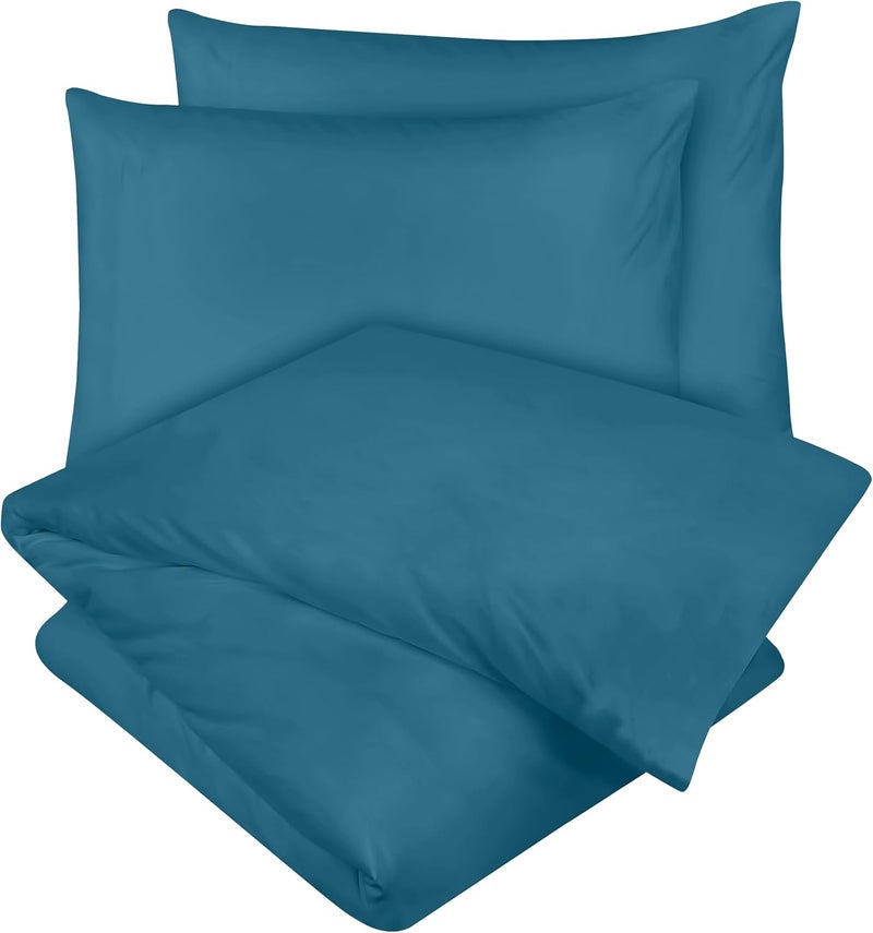 Utopia Bedding Duvet Cover Double - Soft Microfibre Polyester Duvet Cover with Pillow cases - Bedding Quilt Cover Set (Denim Blue) - Image 2