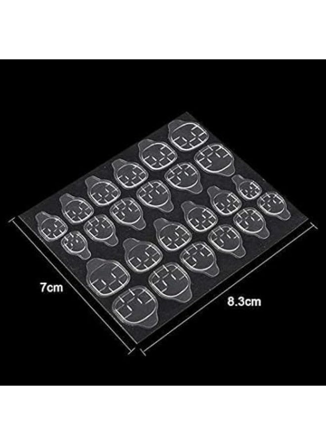 Clear Flexible Adhesive Sheets for False Nails – Double Sided Adhesive with 48 Adhesives for Strong Hold and Easy to Apply - Image 4