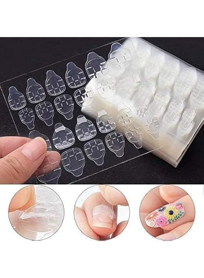 Clear Flexible Adhesive Sheets for False Nails – Double Sided Adhesive with 48 Adhesives for Strong Hold and Easy to Apply - Image 5