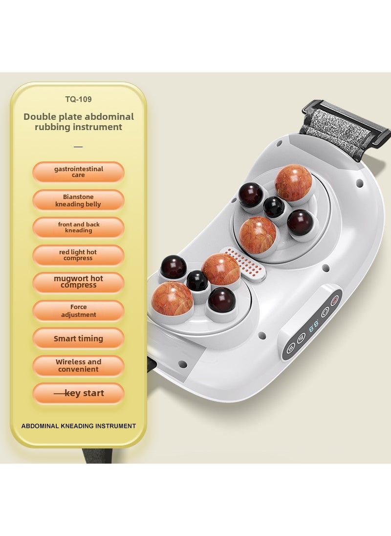 Generic Automatic Belly Massager Heating Waist Belt Double disc curved surface moxibustion large stone needle charging model [double disc bonding +35mm stone needle + Wormwood + essential oil + stone needle heat conduction +3 gear strength + positive and negative kneading]] 