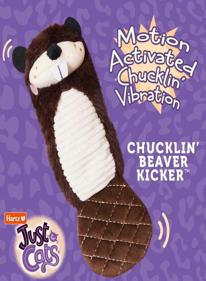 Hartz New Just for Cats The Chucklin' Beaver Kicker, Motion Activated Kicker Cat Toy with Silver Vine & Catnip - Image 2