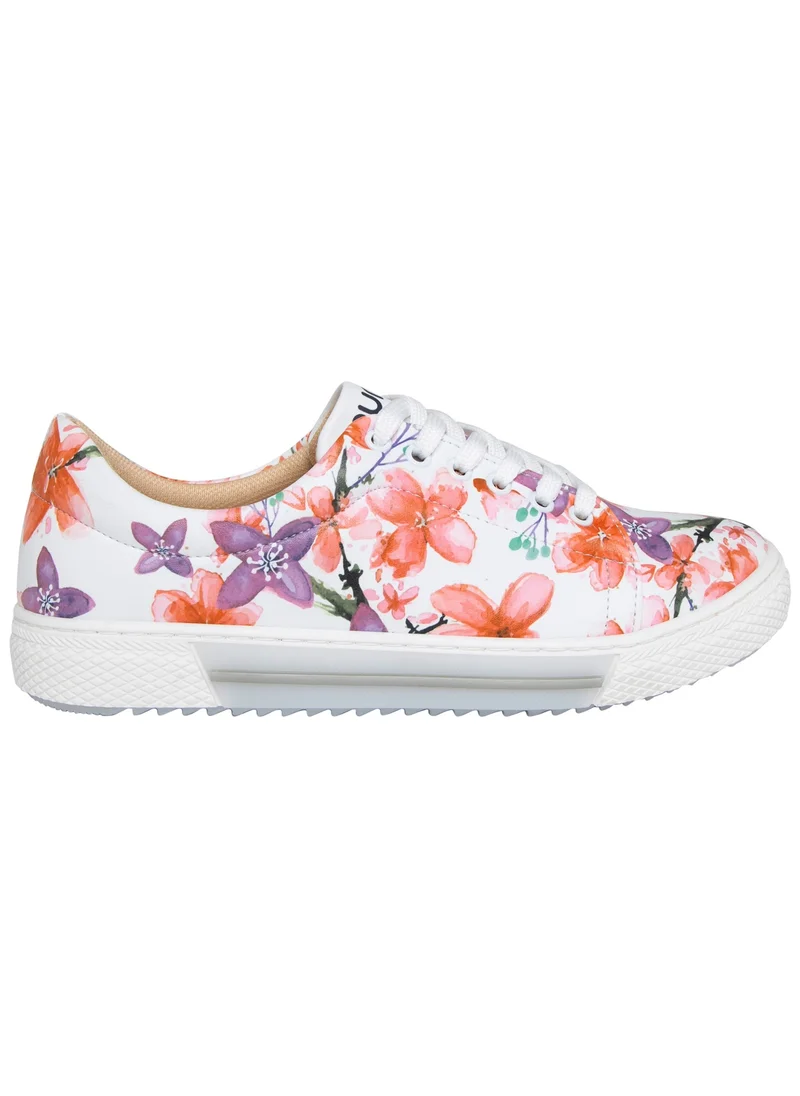 Mumka Pink and Purple Flowers Sneakers