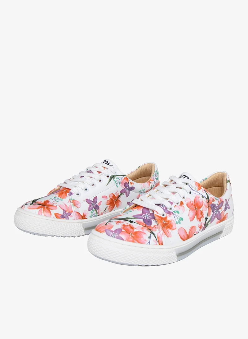 Mumka Pink and Purple Flowers Pink and Purple Flowers Sneakers for Women | Best Price UAE