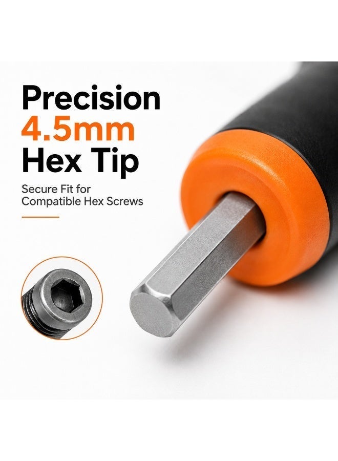 Master Tools 4.5mm x 150mm T-Handle Hex Key, Long Shaft Allen Wrench With Ergonomic Grip For Furniture Assembly, Bicycle Repair, DIY & Home Maintenance - Image 3