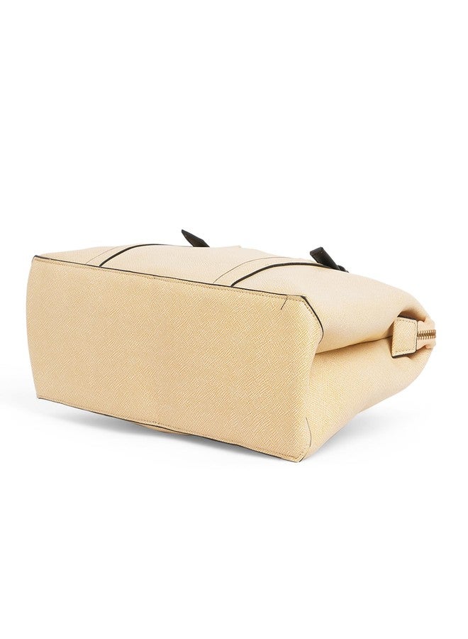 Caprese Roma Tote Medium Beige Bag for Women|Stylish, Durable, Multi-Compartment Design for Work, Travel, Shopping |Comfortable Straps Shoulder Bag, Ideal for Laptop & Essentials - Image 5