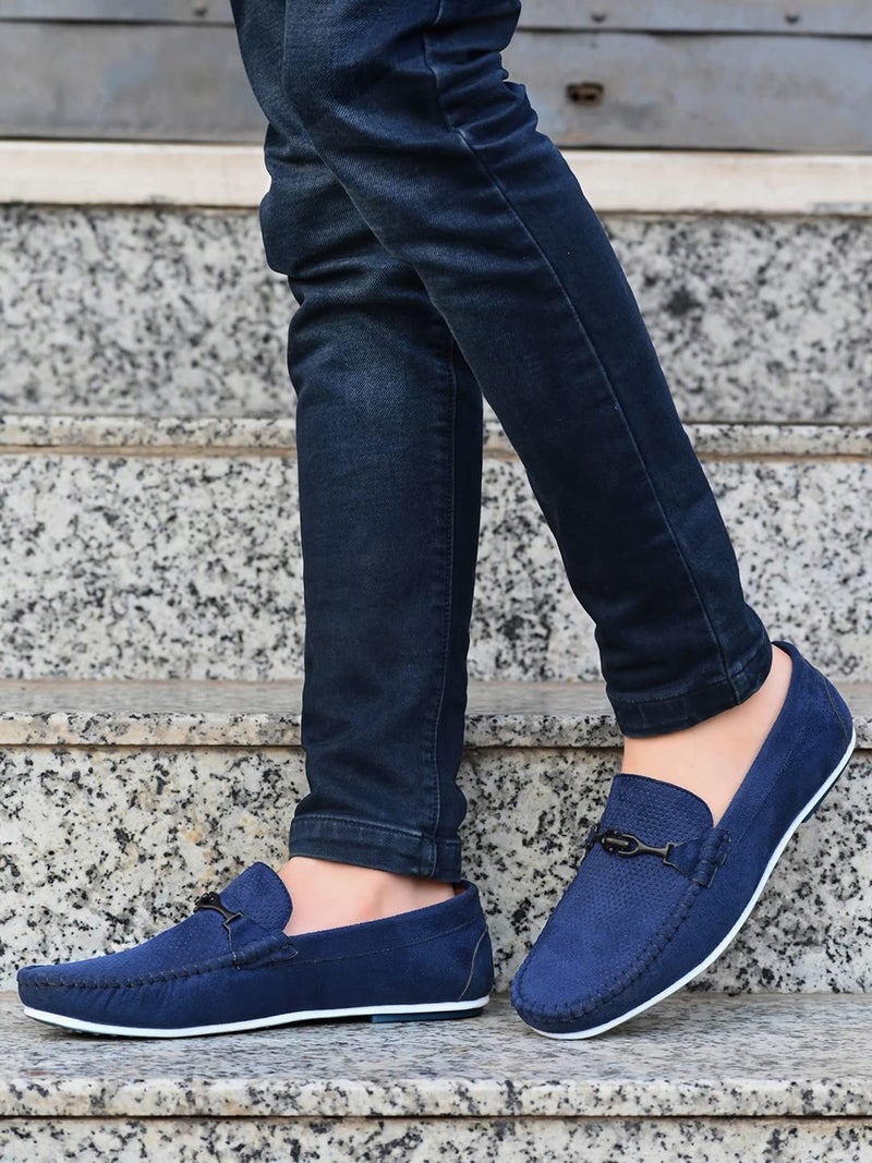 MACTREE Men's Premium Casual Loafers (Blue, Numeric_7) - Image 3
