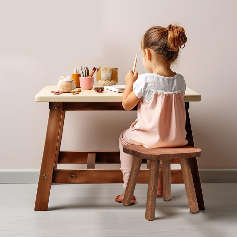 Jurath Wooden Step Stool for Adults Step Stool for Toddlers Plant Stool Small Wooden Stool with Four Detachable and Assembled Legs Nicely Balanced (Classic 9.3inch) - Image 5
