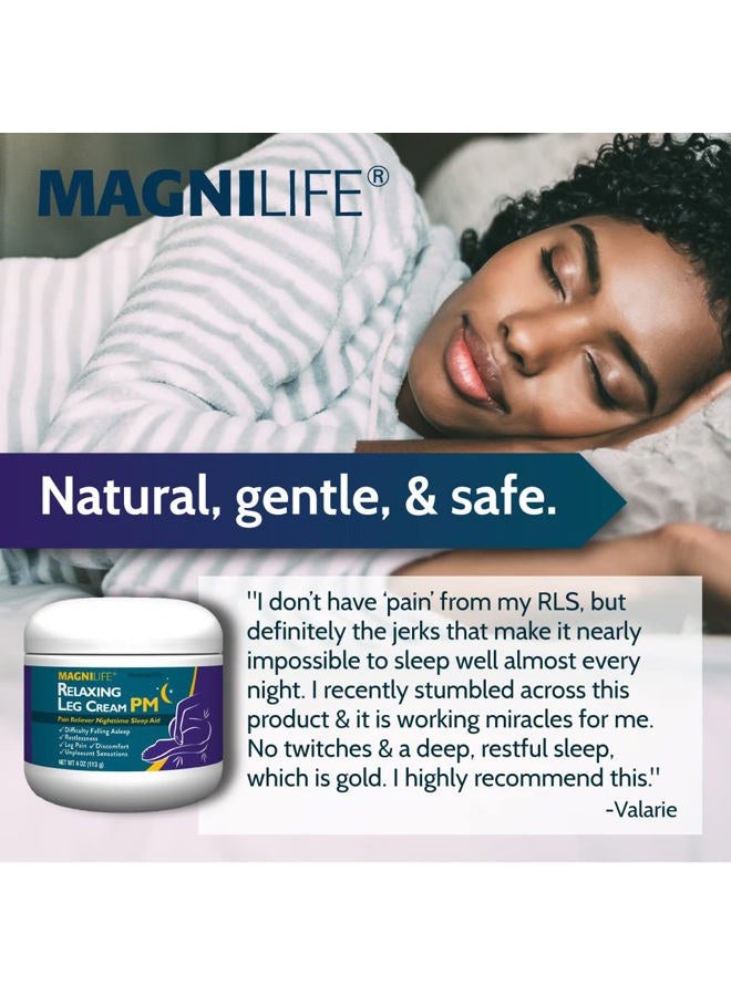 Magnilife Relaxing Leg Cream PM, Deep Penetrating Topical for Pain and Restless Leg Syndrome Relief, Naturally Soothe Cramping, Discomfort, and Tossing with Lavender and Magnesium - 4oz - Image 5