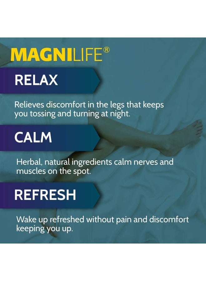 Magnilife Relaxing Leg Cream PM, Deep Penetrating Topical for Pain and Restless Leg Syndrome Relief, Naturally Soothe Cramping, Discomfort, and Tossing with Lavender and Magnesium - 4oz - Image 3