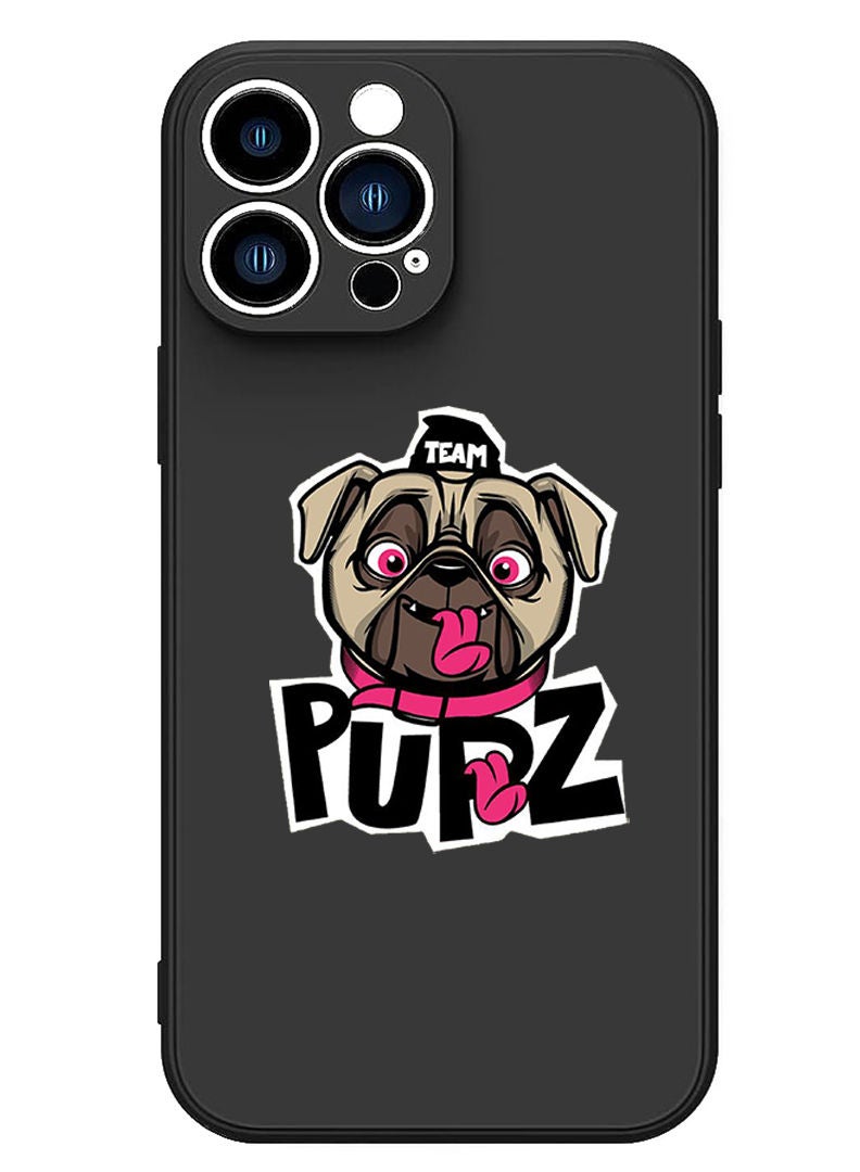 Theodor Protective Slim Fit Case Liquid Silicone Cover with Full Body Protection Anti-Scratch Shockproof Case For iPhone 13 Pro Black  - Queen of all hearts Black copy - Image 1