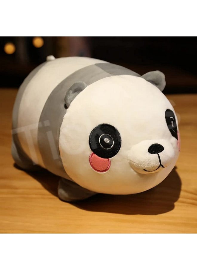 Tickles Tickles Super Soft Stuffed Plush Long and Round Animal Panda Pillow Plushie Toy for Kids Room (Size: 30 cm Color: Black and White)  - Image 1