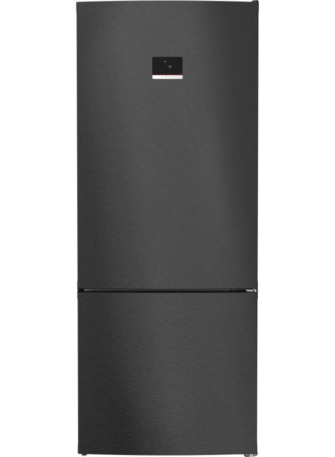 BOSCH Series 6 free-standing fridge-freezer with freezer at bottom 186 x 75 cm Brushed black steel anti-fingerprint KGN76CXEE8 KGN76CXEE8 Brushed black steel anti-fingerprint - Image 1