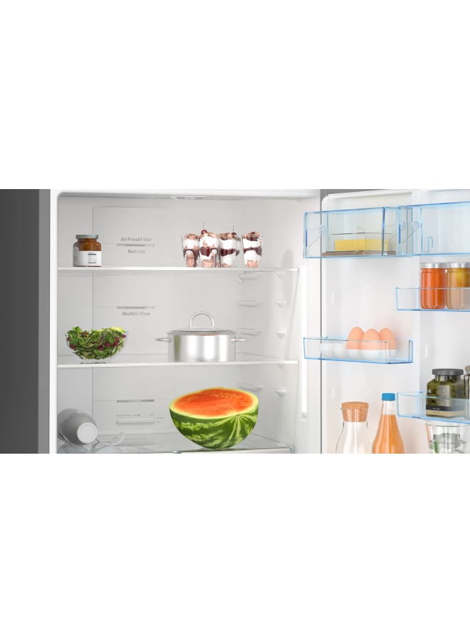 BOSCH Series 6 free-standing fridge-freezer with freezer at bottom 186 x 75 cm Brushed black steel anti-fingerprint KGN76CXEE8 KGN76CXEE8 Brushed black steel anti-fingerprint - Image 4
