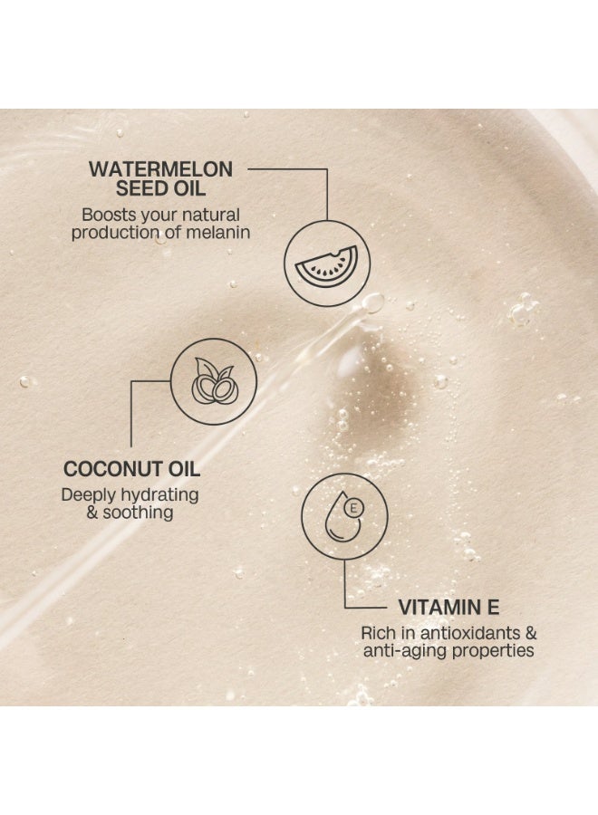 بالي بودي زيت تسمير الجسم بالبطيخ من بالي بعامل حماية من الشمس 15، 100 مل - Image 3