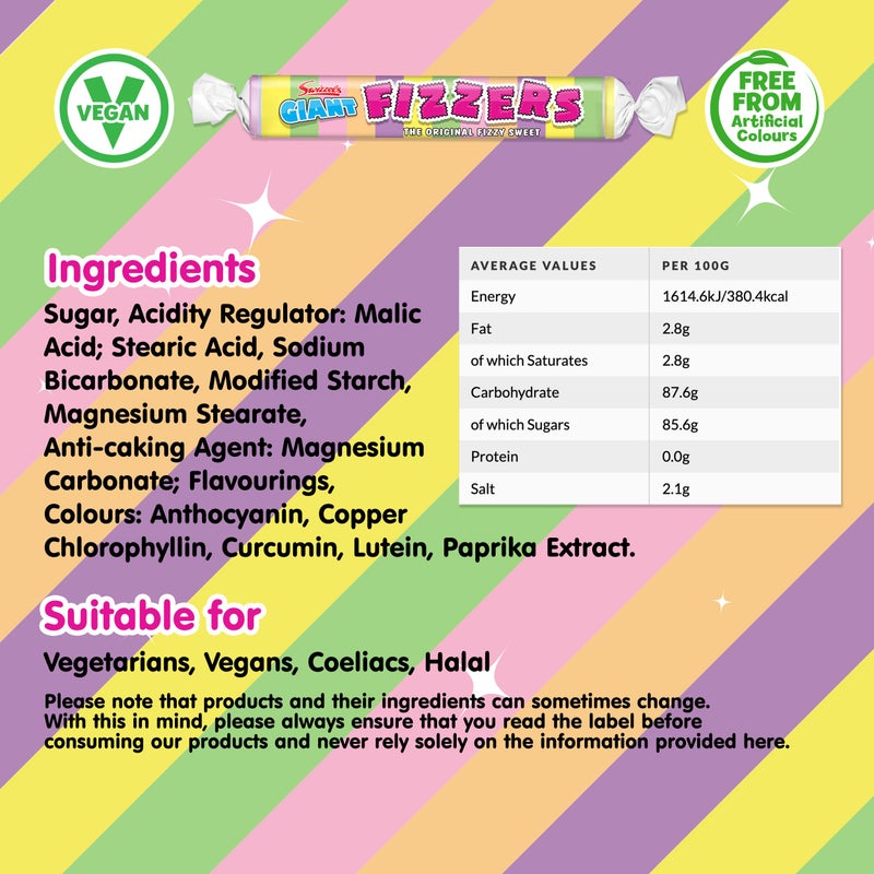 Swizzels حلوى سويزلز العملاقة الأصلية فيزرز 24 لفة في علبة - Image 4