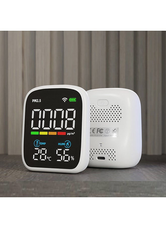 Generic Portable LED Display PM2.5 Detector Multifunctional Temperature and Humidity Test Meter Laser Particle Sensor Household Air Quality Tester Mobilephone APP Control  - Image 2
