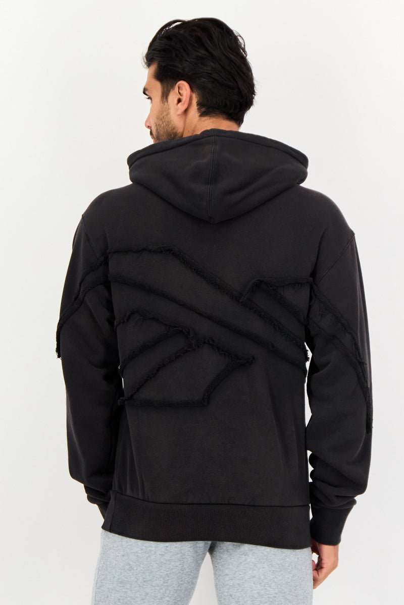 Reebok x Randomevent Men Sportswear Fit Long Sleeve Outdoor Hoodie, Black - Image 2