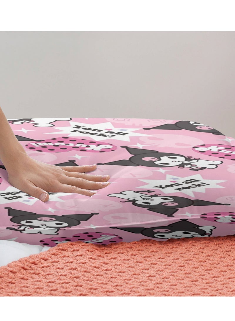 طقم سرير بنمط كارومي كورومي مكون من ثلاث قطع من ملاءات البوليستر الناعمة المصنوعة من الألياف الدقيقة بما في ذلك غطاء لحاف وكيسي وسادة (مقاس 150 سم × 200 سم) - Image 5