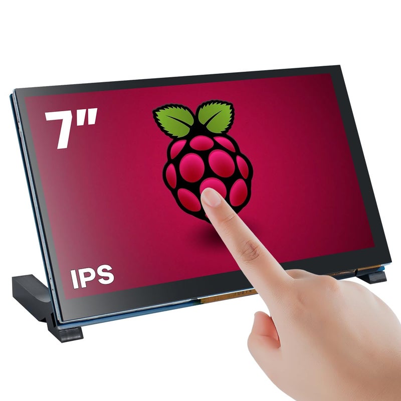 Hosyond شاشة لمسية IPS بحجم 7 بوصات من هوسيوند متوافقة مع Raspberry Pi 5/4/3، شاشة سعة 800x480 بكسل بواجهة خالية من السائقين MIPI - Image 1