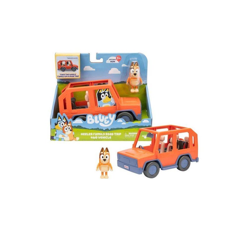 Bluey Series 11 Heeler Family Road Trip 4WD Vehicle Playset (2 Pieces) - Image 2