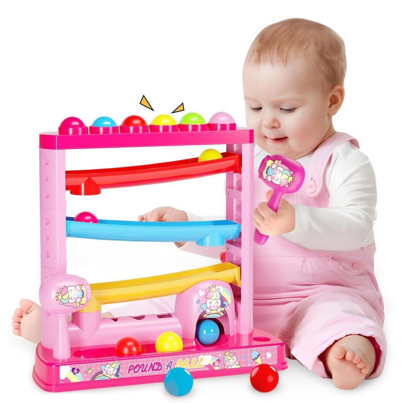 OCHIDO Montessori Toys for 3 Years Old Kids Girls Pound A Ball Toys Included 2 Hammer 12 BallsGifts for Girl Age 3 Interactive Toy for Early Learning Educational Gifts for Girl - Image 2