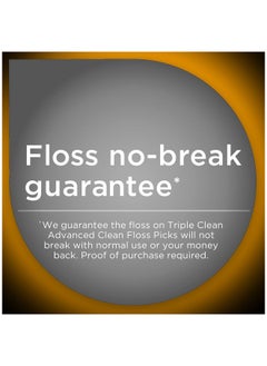 Dentek Triple Clean Advanced Clean Floss Picks No Break & No Shred Floss 150 Count  - Image 5