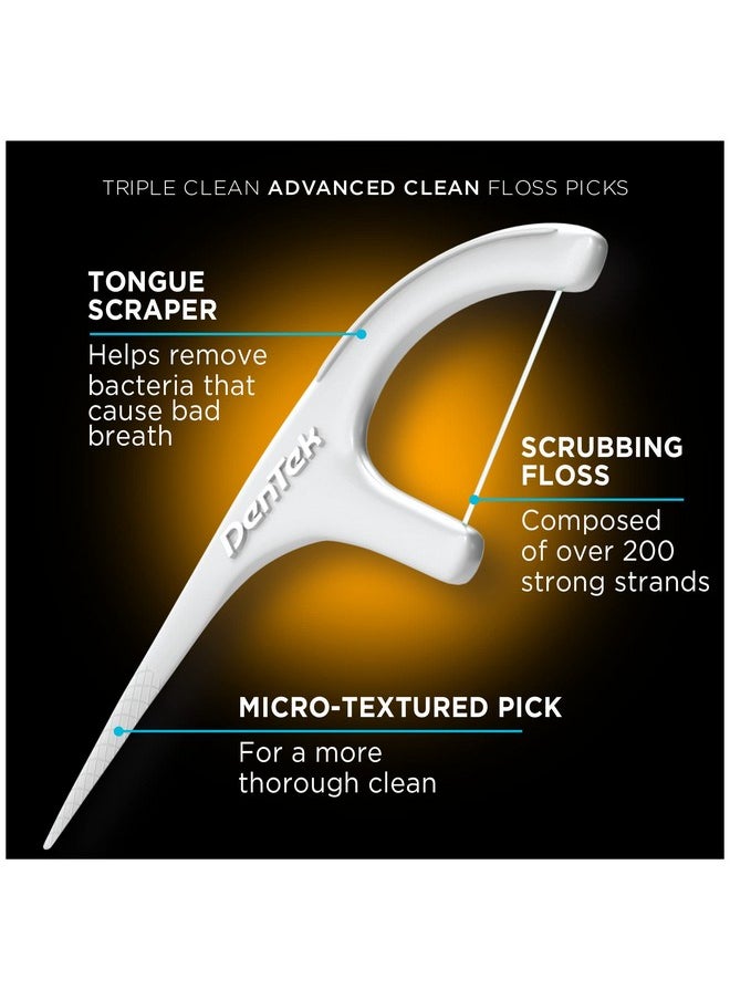 Dentek - Triple Clean Advanced Clean Floss Picks No Break & No Shred Floss 150 Count - Image 1