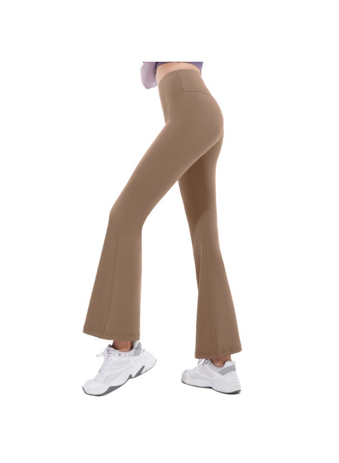 Juyitang New High Waist Yoga Trousers Flared Pants Nude Seamless Pilates Fitness Yoga Trousers - Image 5