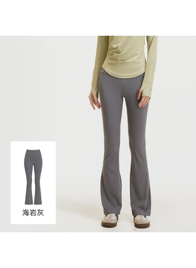 Juyitang New High Waist Yoga Trousers Flared Pants Nude Seamless Pilates Fitness Yoga Trousers - Image 1
