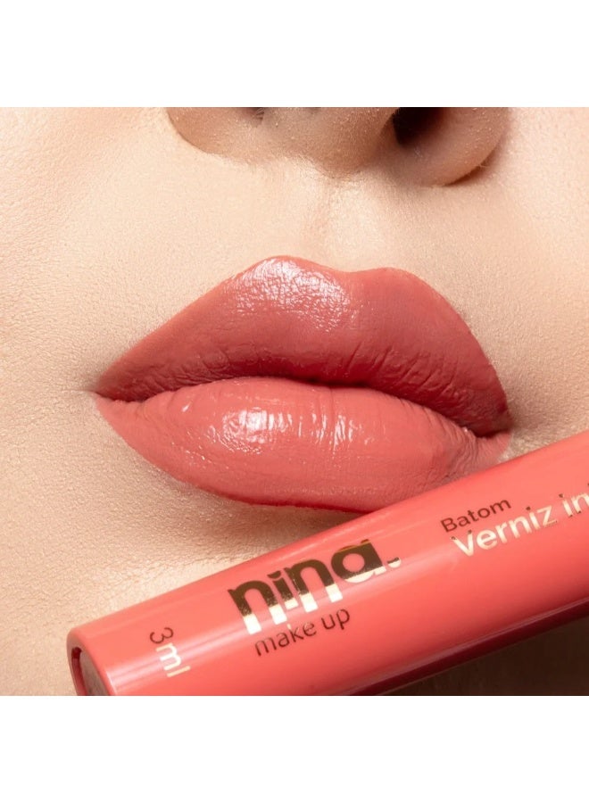 Nina Makeup LIQUID LIPSTICK INK VARNISH - 01 BELIEVE - NINA MAKEUP - Image 3