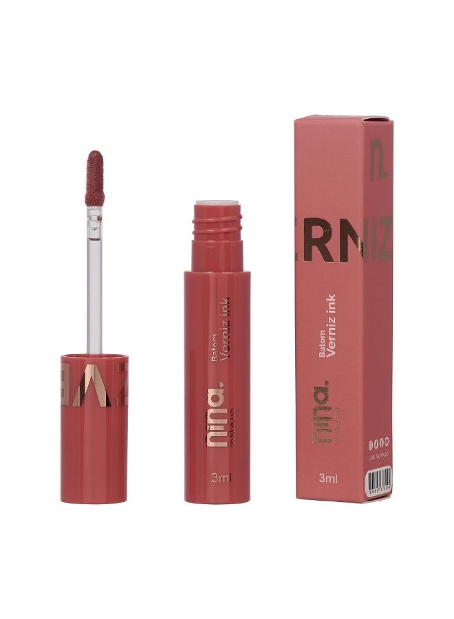 Nina Makeup LIQUID LIPSTICK INK VARNISH - 01 BELIEVE - NINA MAKEUP - Image 4