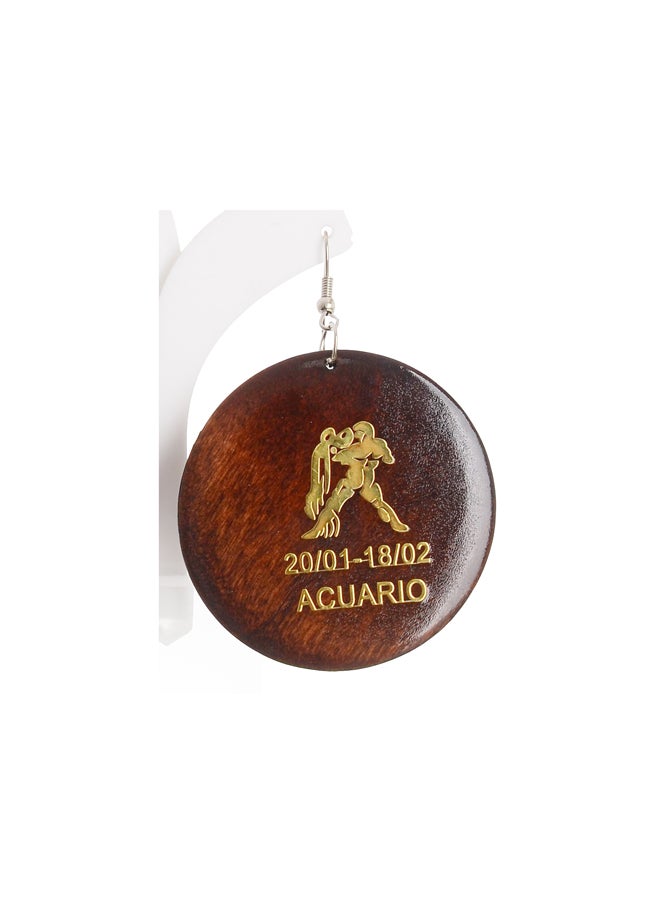 Akher el Ankoud - Aquarius Zodiac Earring - Image 1