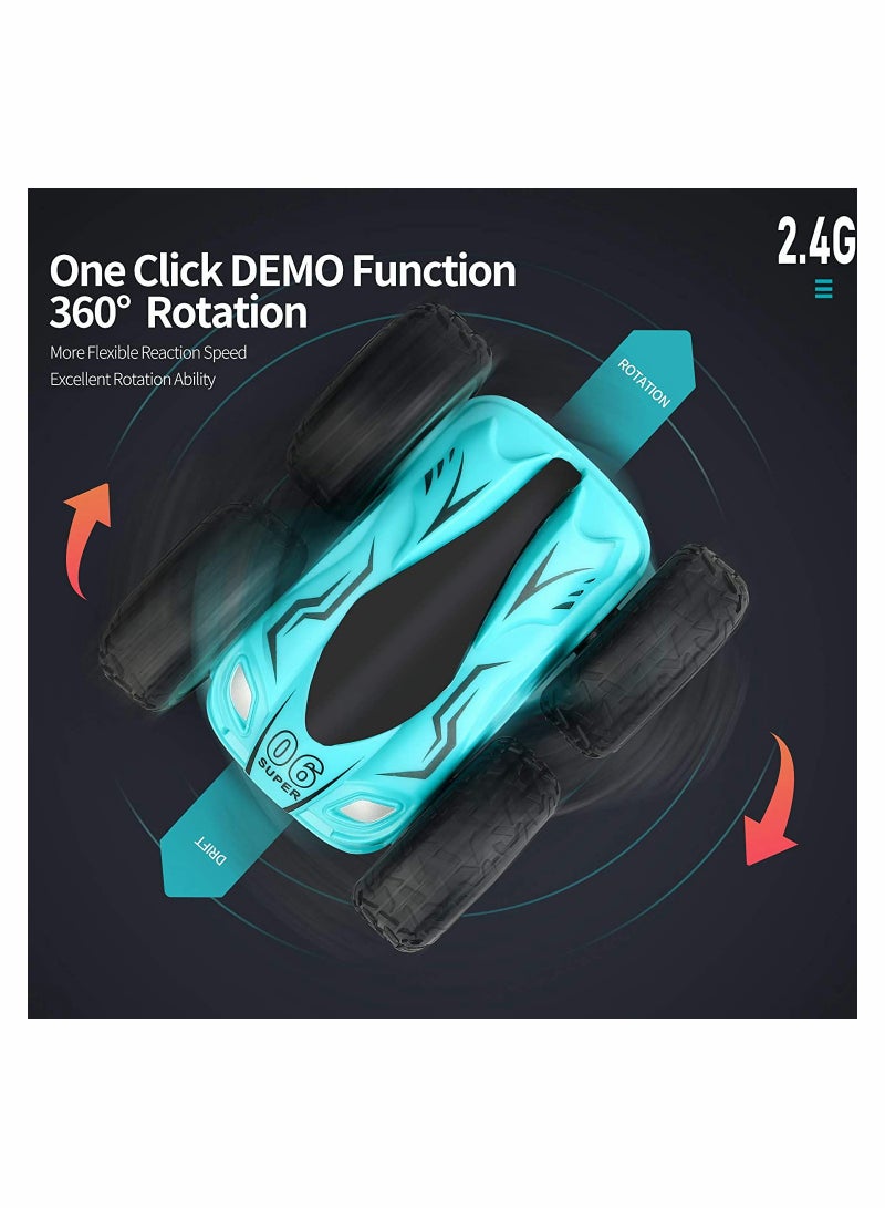 SYOSI Mini Stunt RC Cars Toy 4WD 2.4Ghz Remote Control Car Double Sided Rotating Vehicles 360 Degree Roll Charging Fall Resistant Toy Car for Boys And Girls Birthday - Image 5