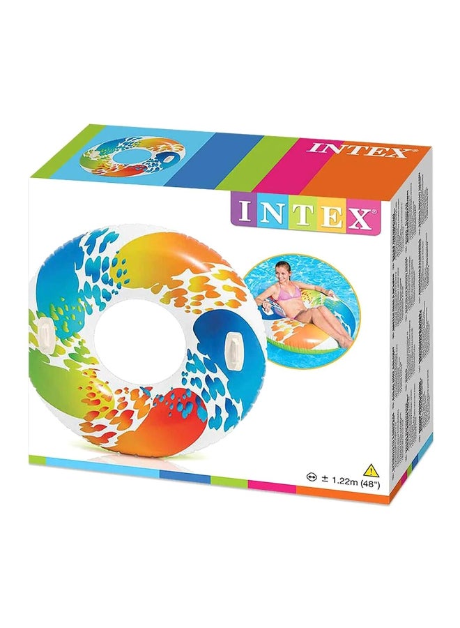 INTEX Round Inflatable Heavy Duty Handles Whirl Tube Multicolor 25 x 122 x 122 cm 58202 - Image 2