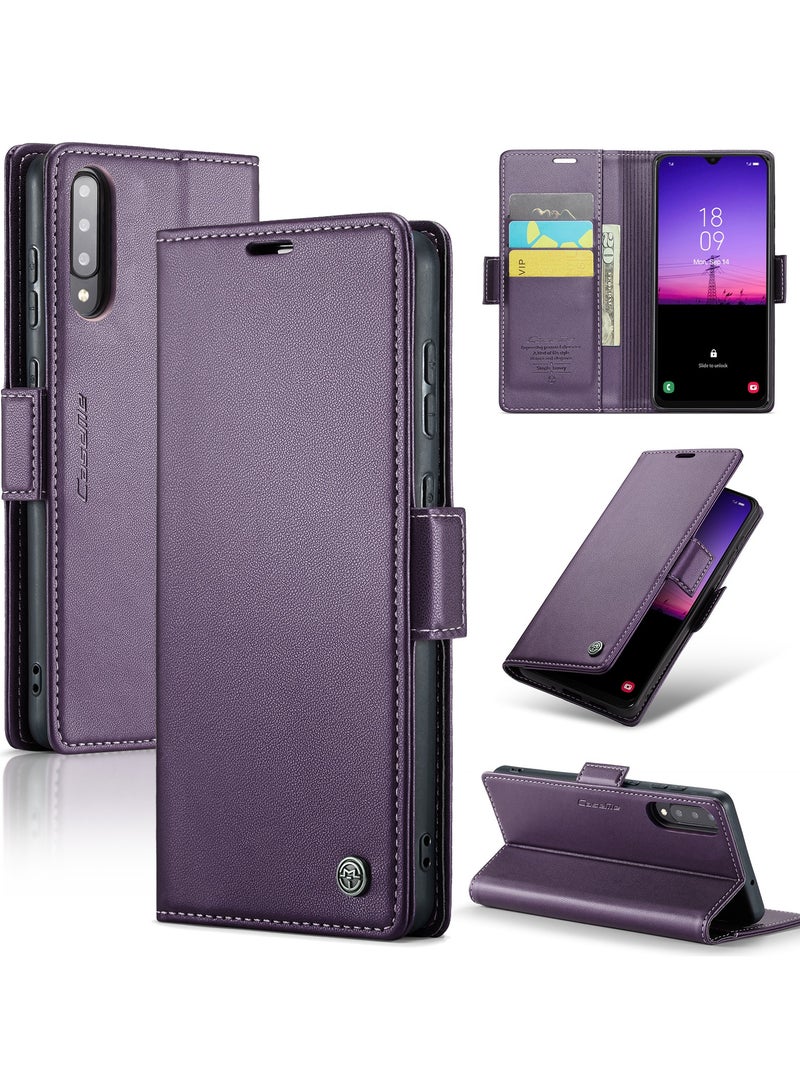 حافظة لهاتف سامسونج جالاكسي ايه 50 / ايه 50 اس / ايه 30 اس ، حافظة جلدية مغناطيسية بنفسجي - Image 1